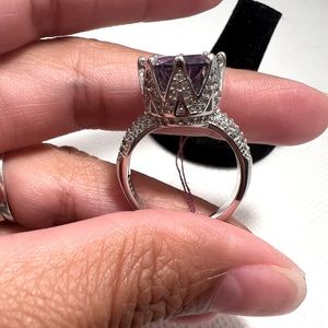 Purple Rhinestone Ring